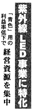 紫外線LED事業に特化 「青色」用の利益率低下で経営資源を集中